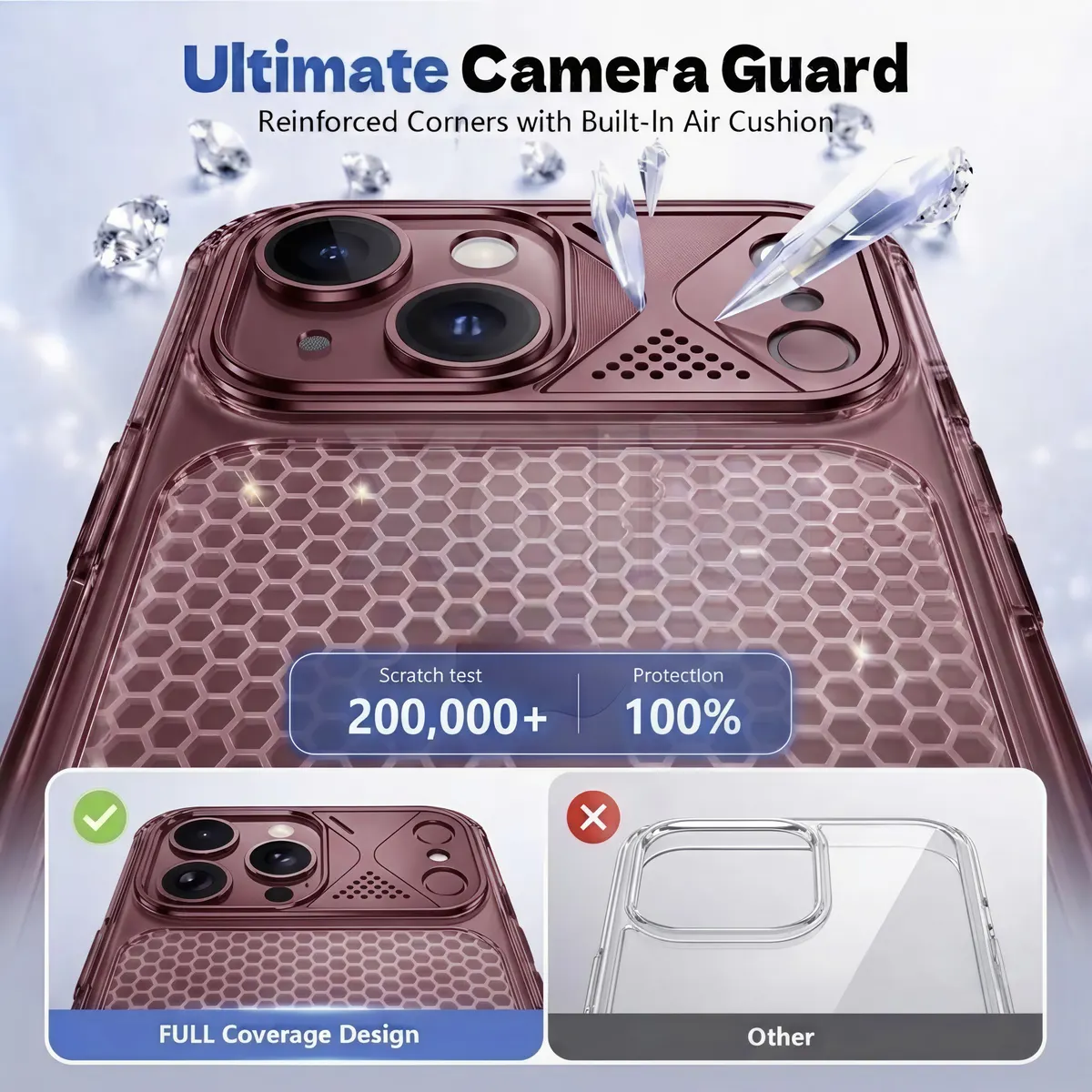 Xolia Back Cover for Apple iPhone 15 (Maroon, Shock Proof, Silicon, Pack of: 1) — image 2 of 4
