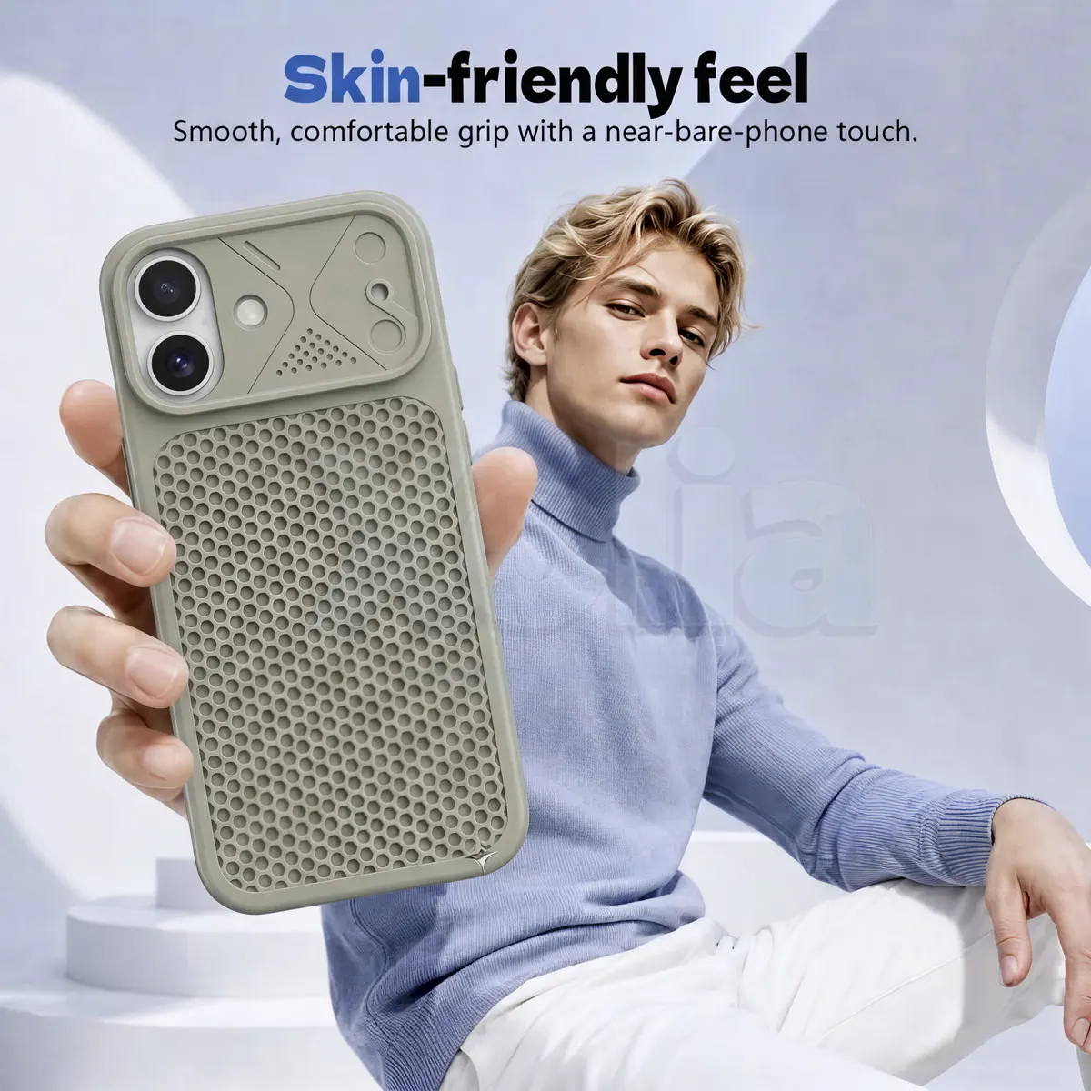 Xolia Back Cover for Apple iPhone 17 (Grey, Shock Proof, Silicon, Pack of: 1) — image 4 of 4