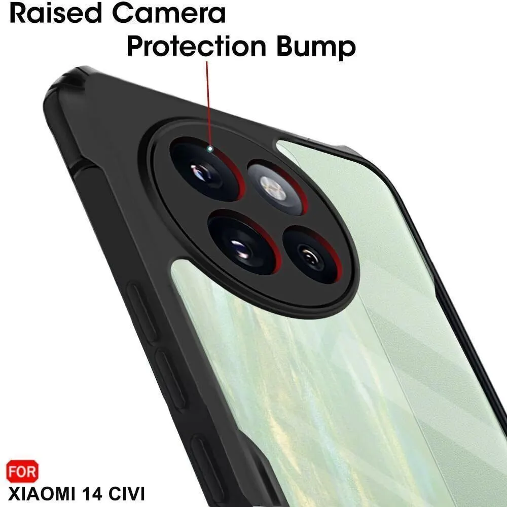 Micvir Back Cover for Xiaomi 14 Civi 5G (Transparent, Black, Shock Proof, Polycarbonate, Pack of: 1) — image 4 of 5