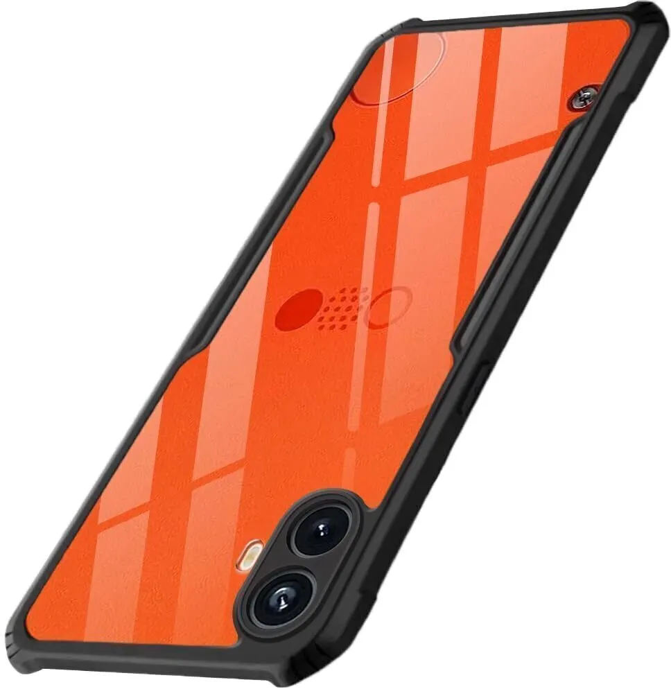 Micvir Back Cover for CMF by Nothing Phone 1 (Transparent, Black, Shock Proof, Polycarbonate, Pack of: 1)
