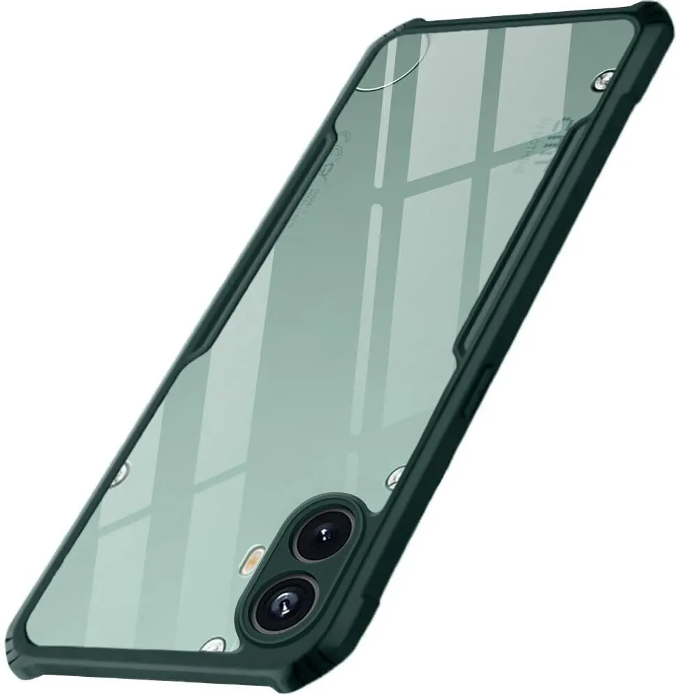 Micvir Back Cover for CMF by Nothing Phone 1 (Transparent, Green, Shock Proof, Polycarbonate, Pack of: 1)