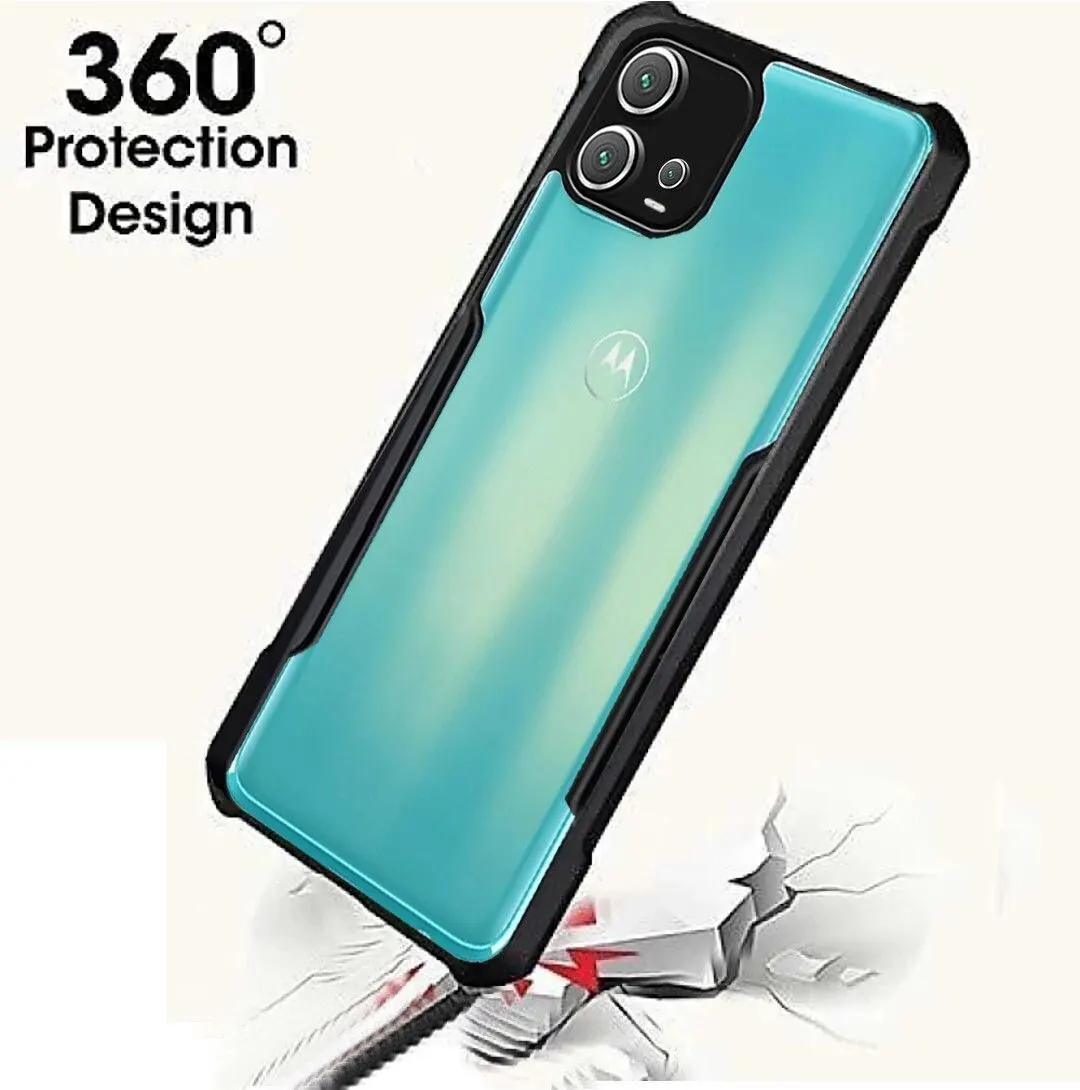 Micvir Back Cover for Motorola Edge 30 Fusion (Transparent, Black, Shock Proof, Polycarbonate, Pack of: 1) — image 3 of 5
