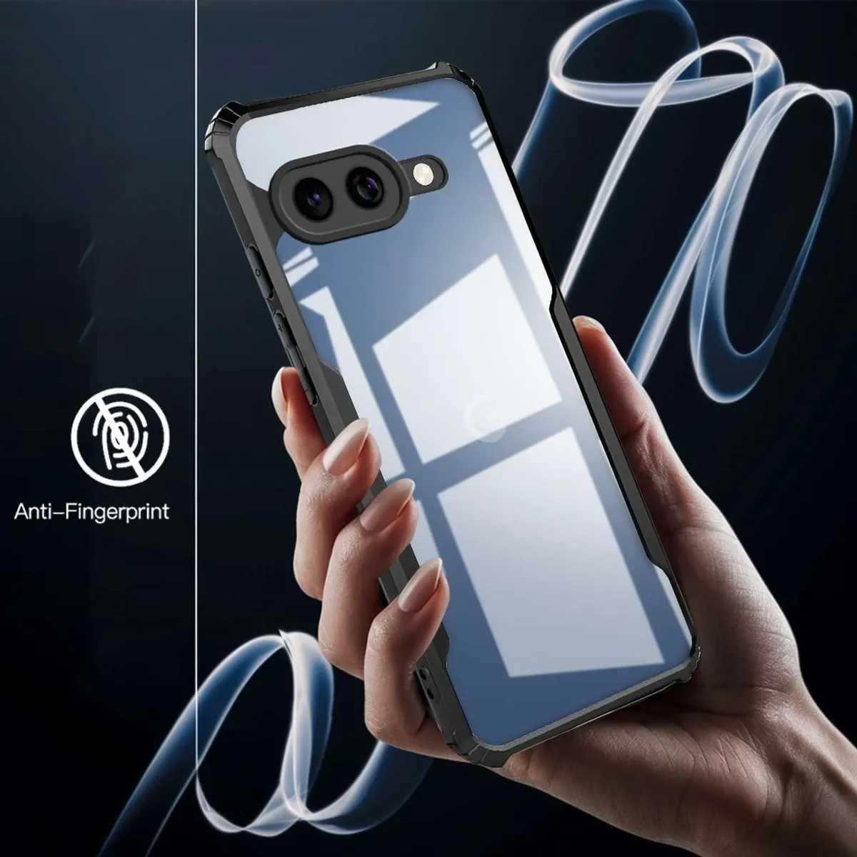 Xolia Back Cover for Google Pixel 10A (Transparent, Black, Shock Proof, Polycarbonate, Pack of: 1) — image 2 of 5