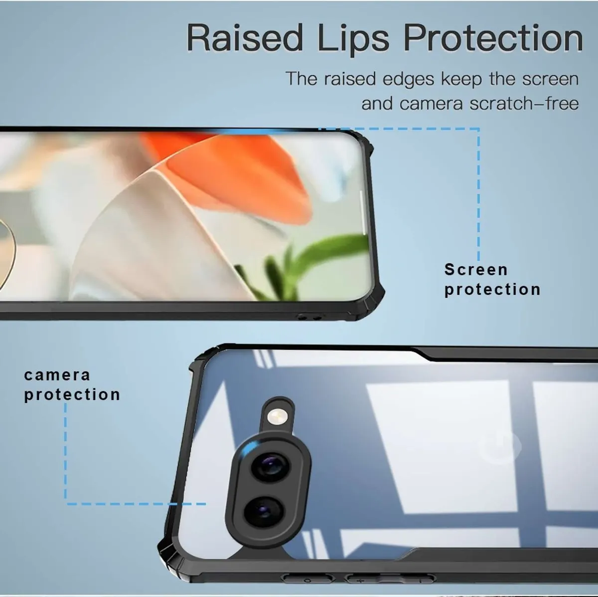 Xolia Back Cover for Google Pixel 10A (Transparent, Black, Shock Proof, Polycarbonate, Pack of: 1) — image 4 of 5