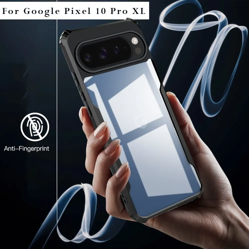 Micvir Back Cover for Google Pixel 10 Pro XL (Transparent, Black, Shock Proof, Polycarbonate, Pack of: 1) — image 2 of 5