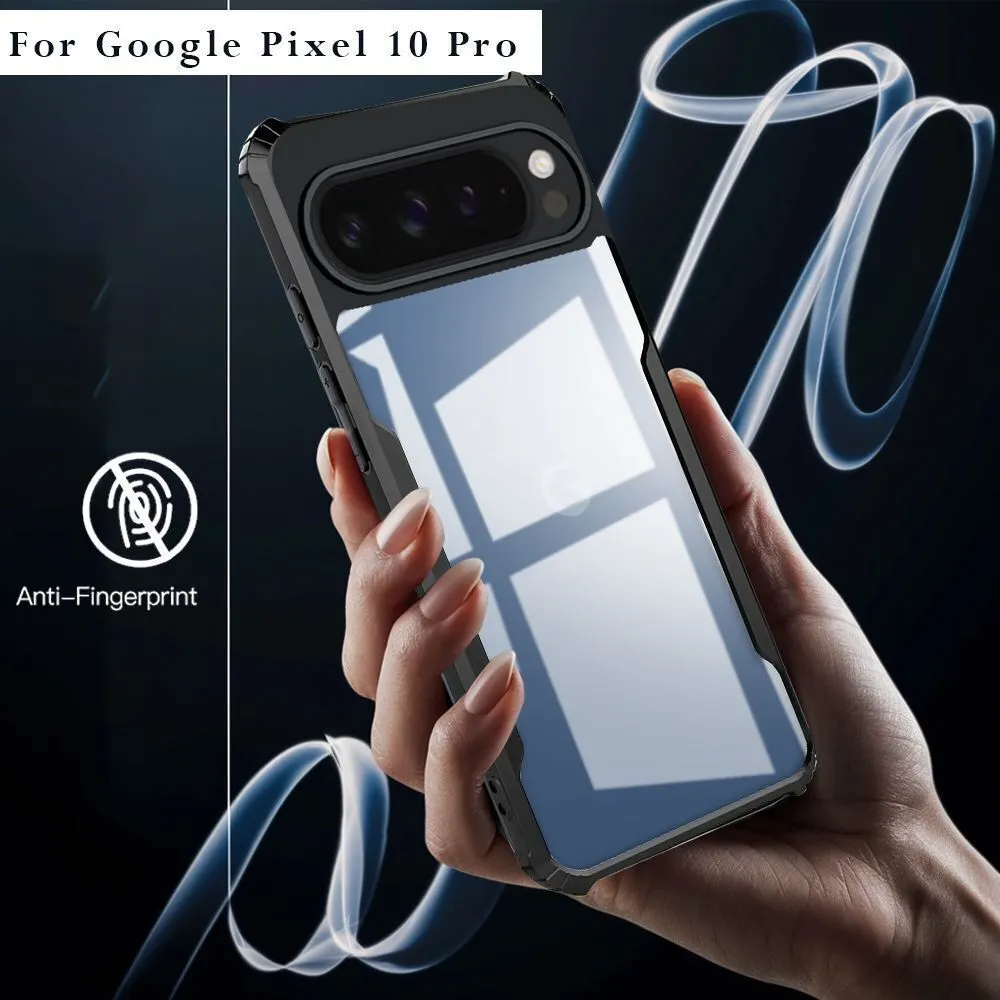 Micvir Back Cover for Google Pixel 10 Pro (Transparent, Black, Shock Proof, Polycarbonate, Pack of: 1) — image 2 of 5
