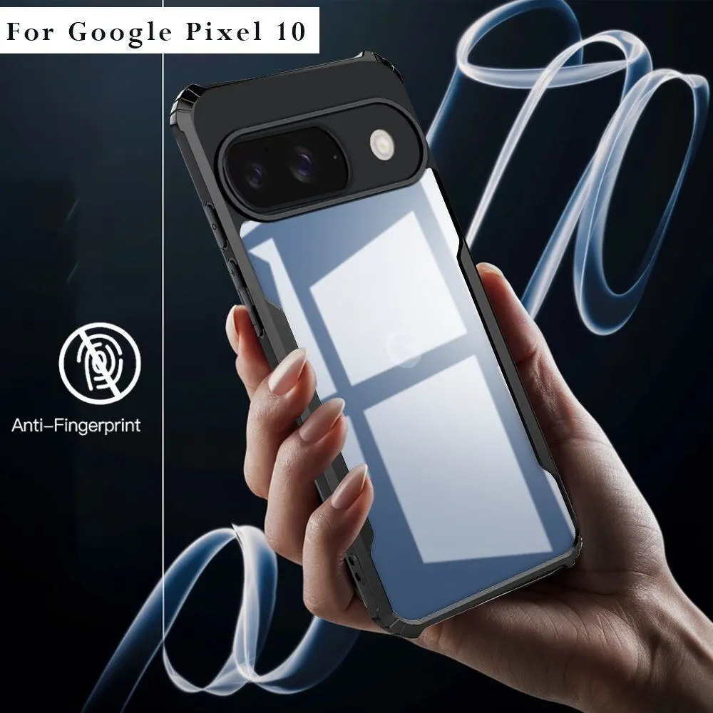 Micvir Back Cover for Google Pixel 10 (Transparent, Black, Shock Proof, Polycarbonate, Pack of: 1) — image 2 of 5
