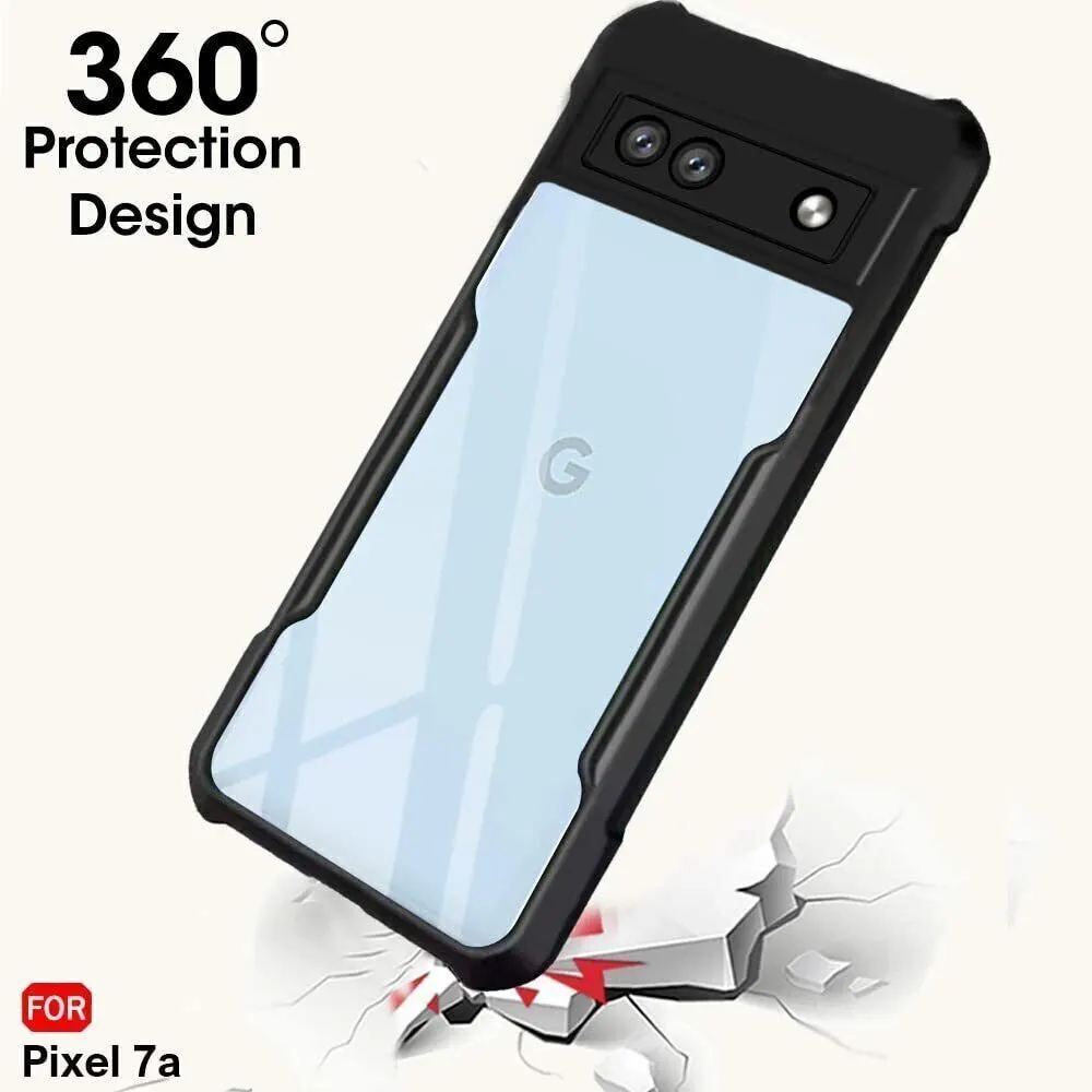 Micvir Back Cover for Google Pixel 7A (Transparent, Black, Shock Proof, Polycarbonate, Pack of: 1) — image 2 of 5