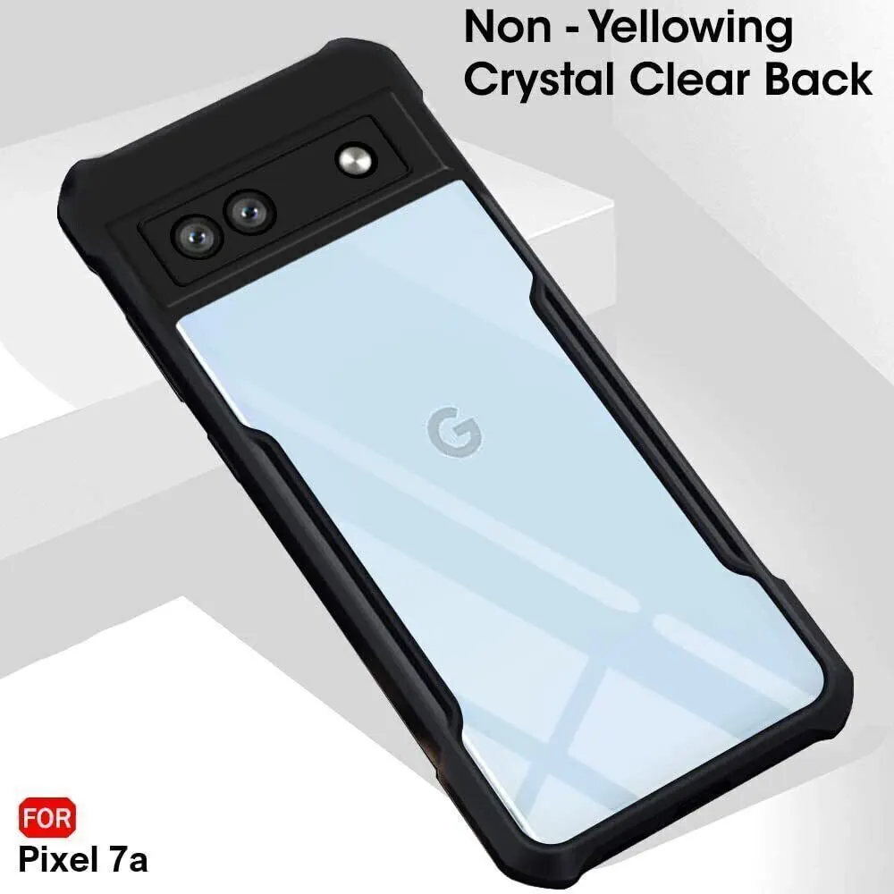 Micvir Back Cover for Google Pixel 7A (Transparent, Black, Shock Proof, Polycarbonate, Pack of: 1) — image 3 of 5