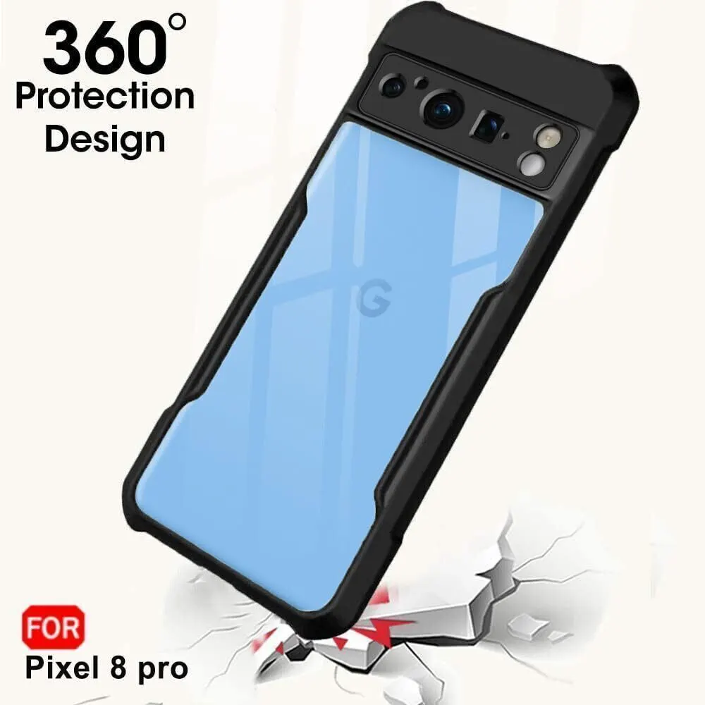 Micvir Back Cover for Google Pixel 8 Pro (Transparent, Black, Shock Proof, Polycarbonate, Pack of: 1) — image 2 of 5