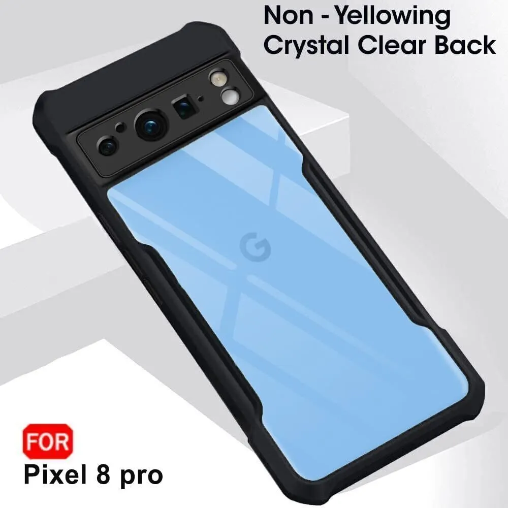 Micvir Back Cover for Google Pixel 8 Pro (Transparent, Black, Shock Proof, Polycarbonate, Pack of: 1) — image 3 of 5
