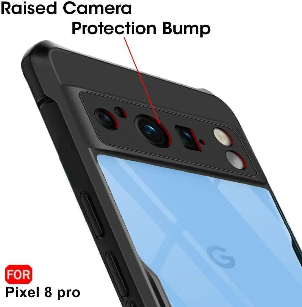 Micvir Back Cover for Google Pixel 8 Pro (Transparent, Black, Shock Proof, Polycarbonate, Pack of: 1) — image 4 of 5