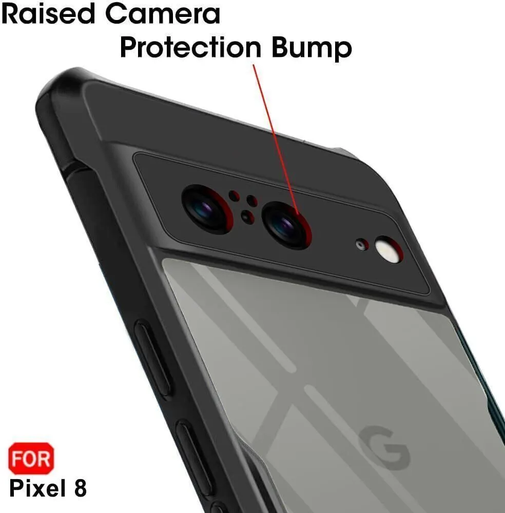 Micvir Back Cover for Google Pixel 8 (Transparent, Black, Shock Proof, Polycarbonate, Pack of: 1) — image 4 of 5