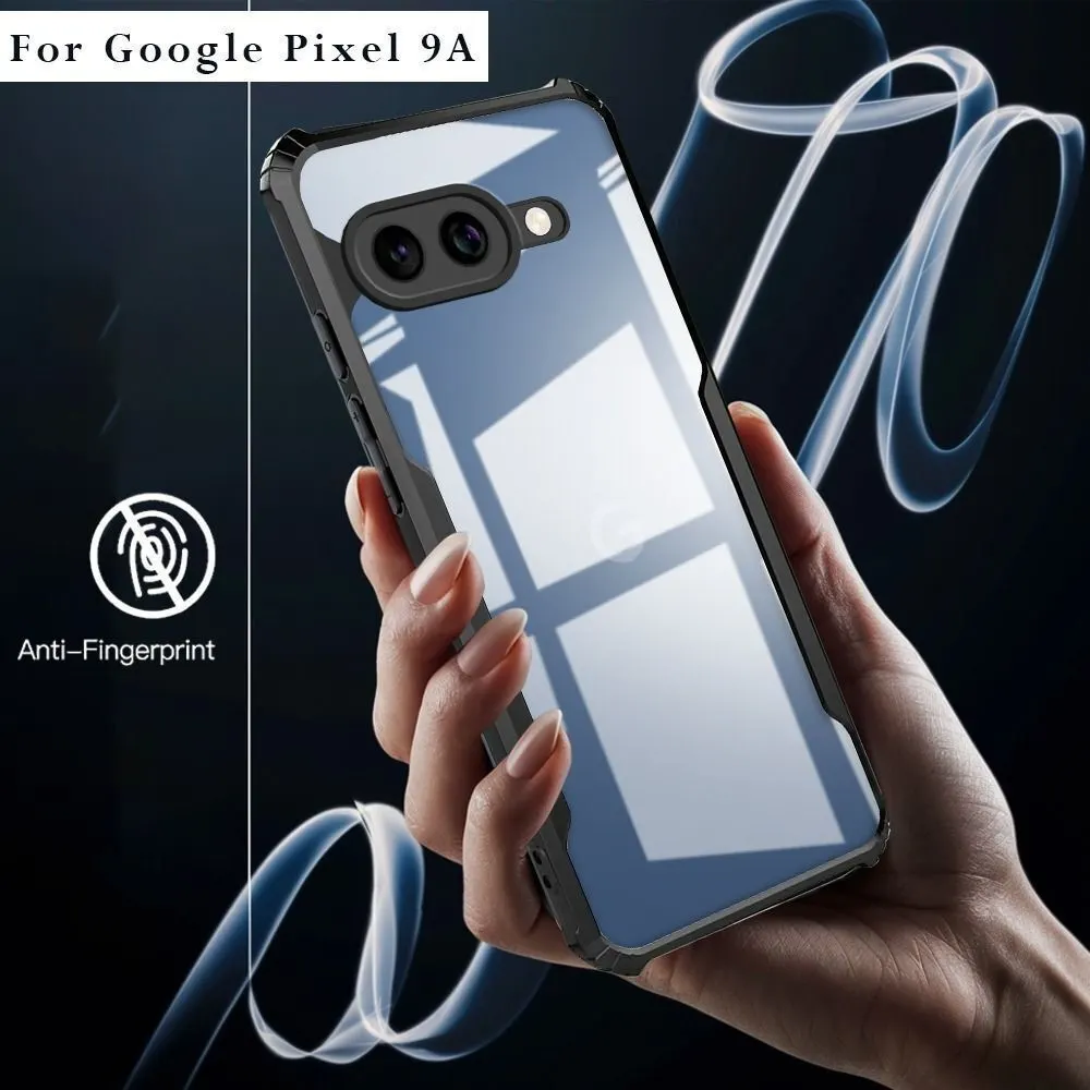 Micvir Back Cover for Google Pixel 9A (Transparent, Black, Shock Proof, Polycarbonate, Pack of: 1) — image 2 of 5