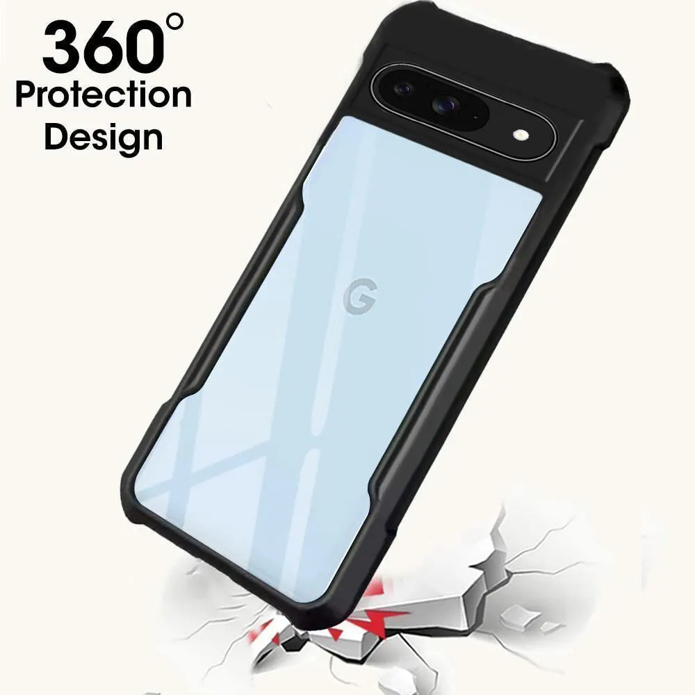 Micvir Back Cover for Google Pixel 9 (Transparent, Black, Shock Proof, Polycarbonate, Pack of: 1) — image 2 of 5