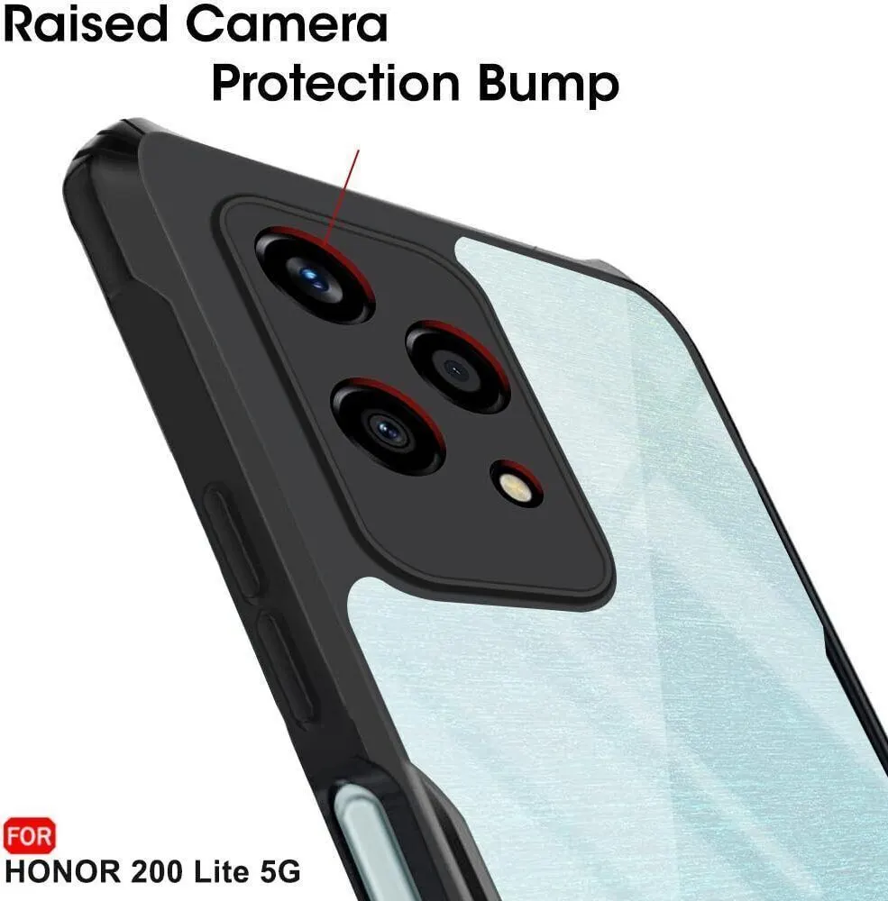 Micvir Back Cover for Honor 200 LIte 5G (Transparent, Black, Shock Proof, Polycarbonate, Pack of: 1) — image 4 of 5