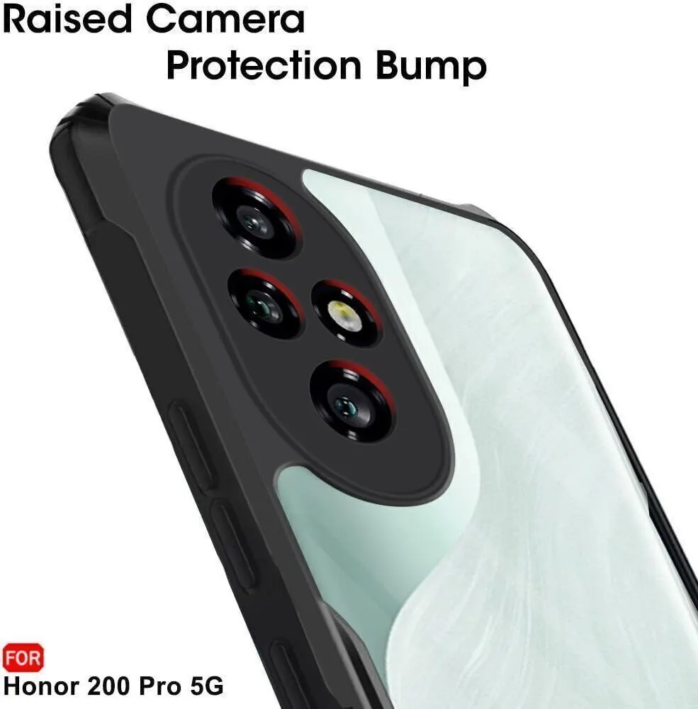 Micvir Back Cover for Honor 200 Pro 5G (Transparent, Black, Shock Proof, Polycarbonate, Pack of: 1) — image 4 of 5