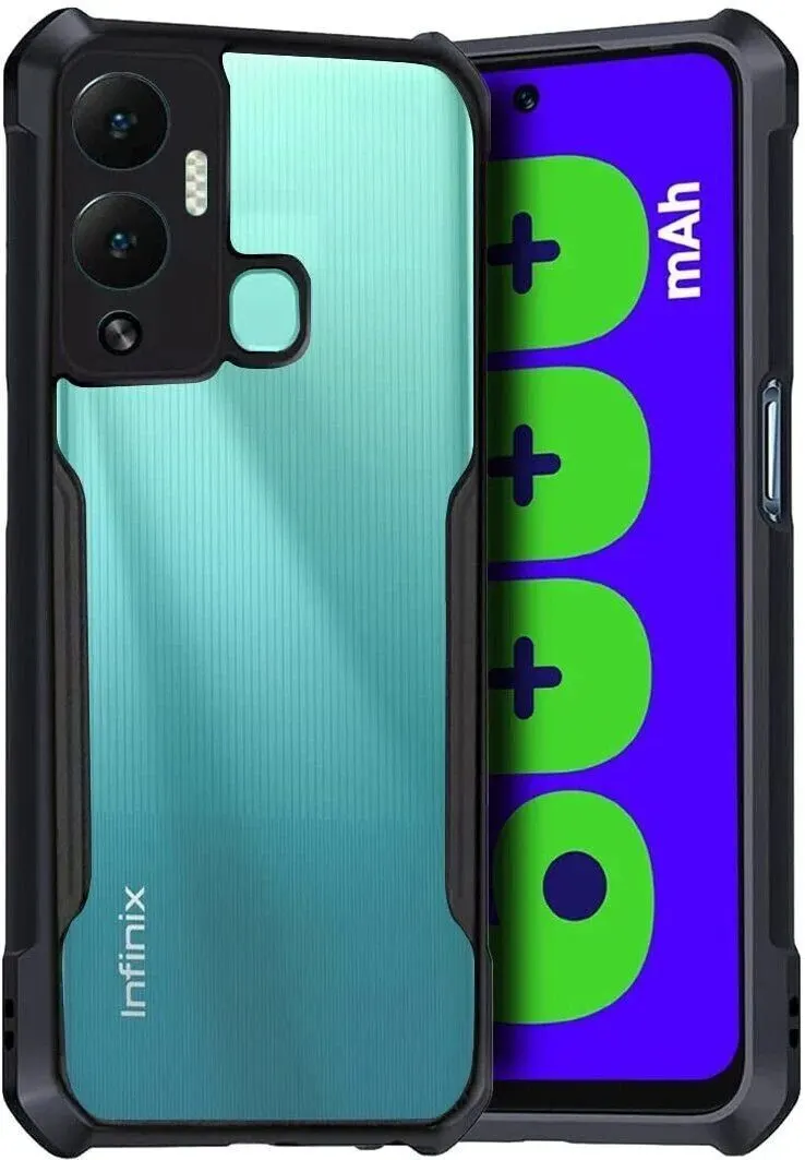 Micvir Back Cover for Infinix Hot 12 Play (Transparent, Black, Shock Proof, Polycarbonate, Pack of: 1) — image 4 of 5
