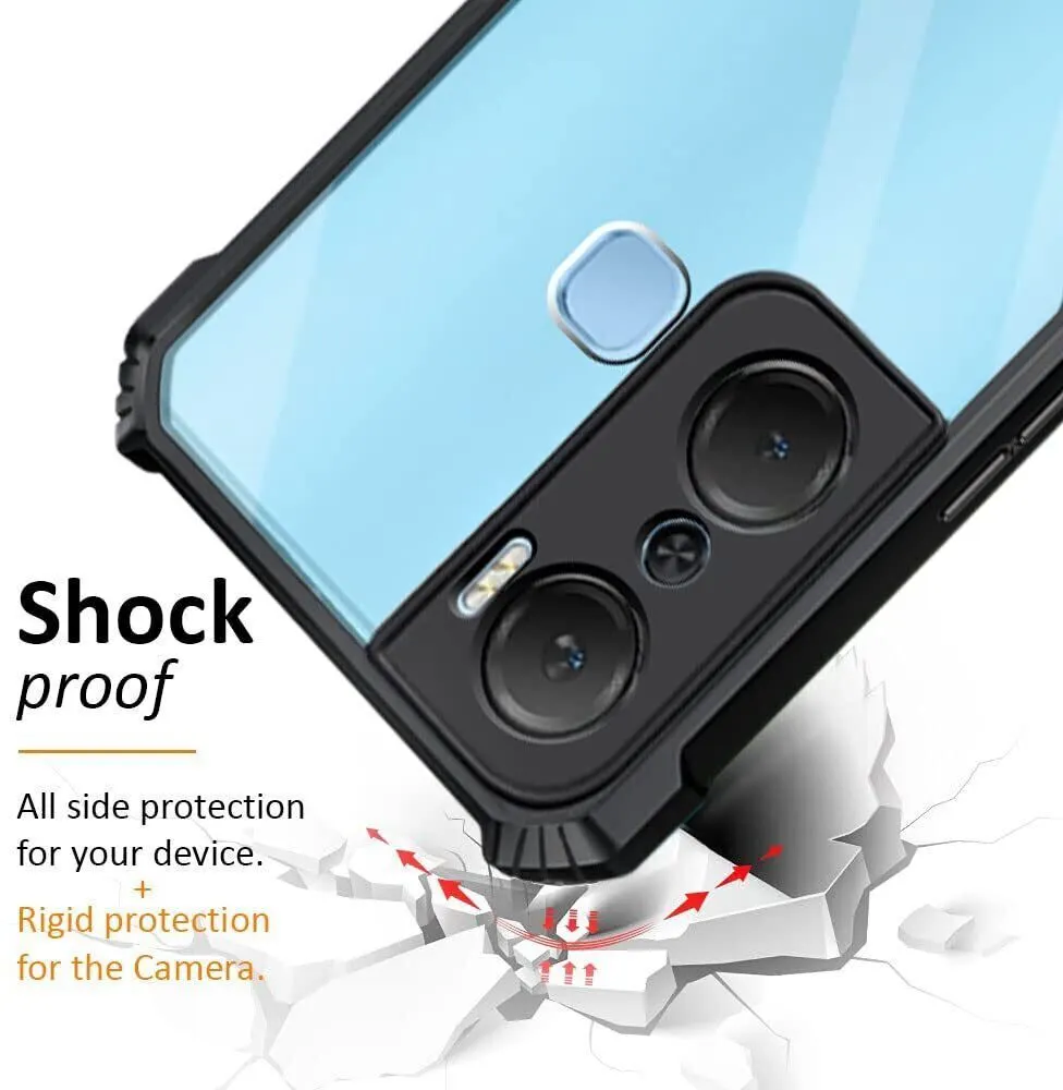 Micvir Back Cover for Infinix Hot 12 Pro (Transparent, Black, Shock Proof, Polycarbonate, Pack of: 1) — image 2 of 5