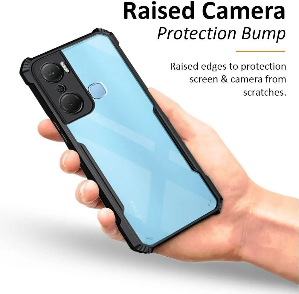 Micvir Back Cover for Infinix Hot 12 Pro (Transparent, Black, Shock Proof, Polycarbonate, Pack of: 1) — image 3 of 5