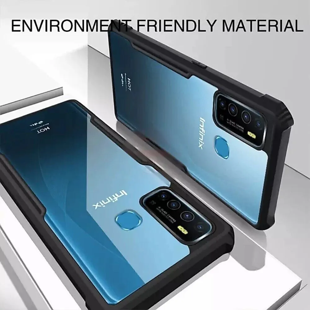 Micvir Back Cover for Infinix Hot 9 (Transparent, Black, Shock Proof, Polycarbonate, Pack of: 1) — image 3 of 4