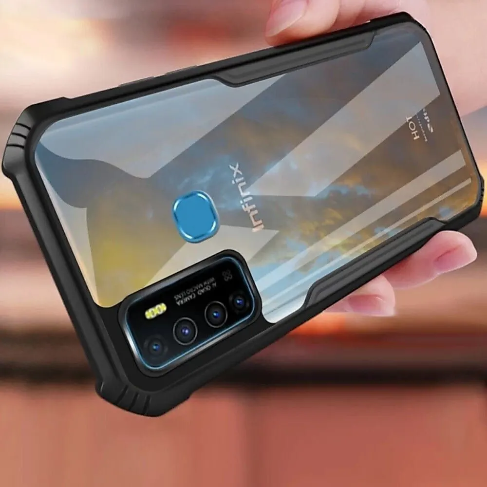 Micvir Back Cover for Infinix Hot 9 (Transparent, Black, Shock Proof, Polycarbonate, Pack of: 1) — image 4 of 4