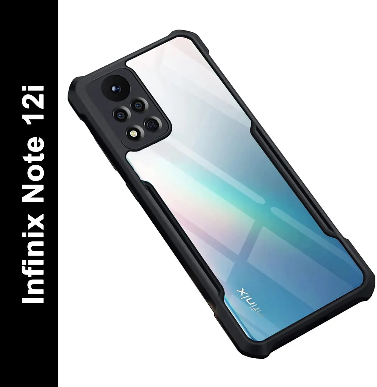 Micvir Back Cover for Infinix Note 12i (Black, Shock Proof, Polycarbonate, Pack of: 1)
