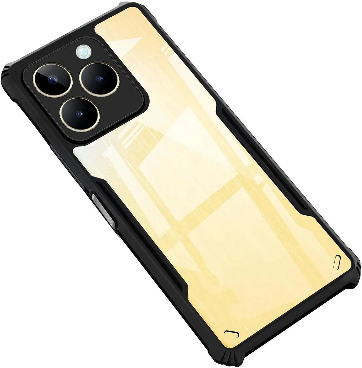 Micvir Back Cover for Infinix Note 40X 5G (Transparent, Black, Shock Proof, Polycarbonate, Pack of: 1)