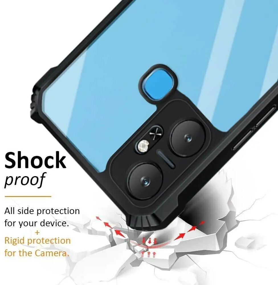 Micvir Back Cover for Infinix Smart 6 Plus (Transparent, Black, Shock Proof, Polycarbonate, Pack of: 1) — image 3 of 5