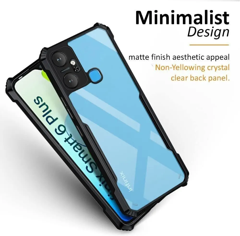 Micvir Back Cover for Infinix Smart 6 Plus (Transparent, Black, Shock Proof, Polycarbonate, Pack of: 1) — image 4 of 5