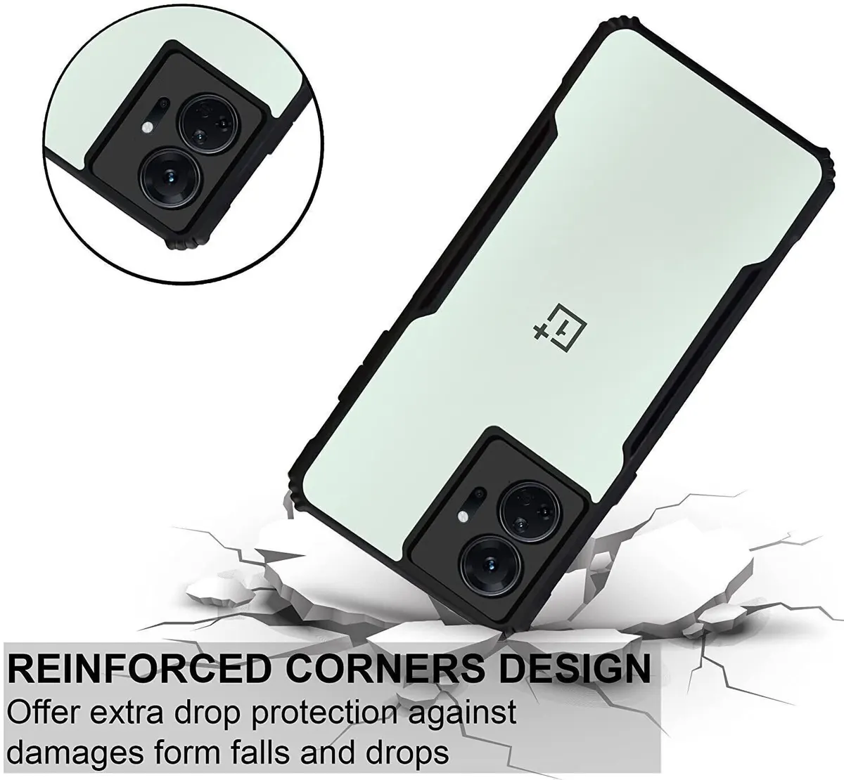 Micvir Back Cover for Infinix Zero 20 (Transparent, Black, Shock Proof, Polycarbonate, Pack of: 1) — image 3 of 5