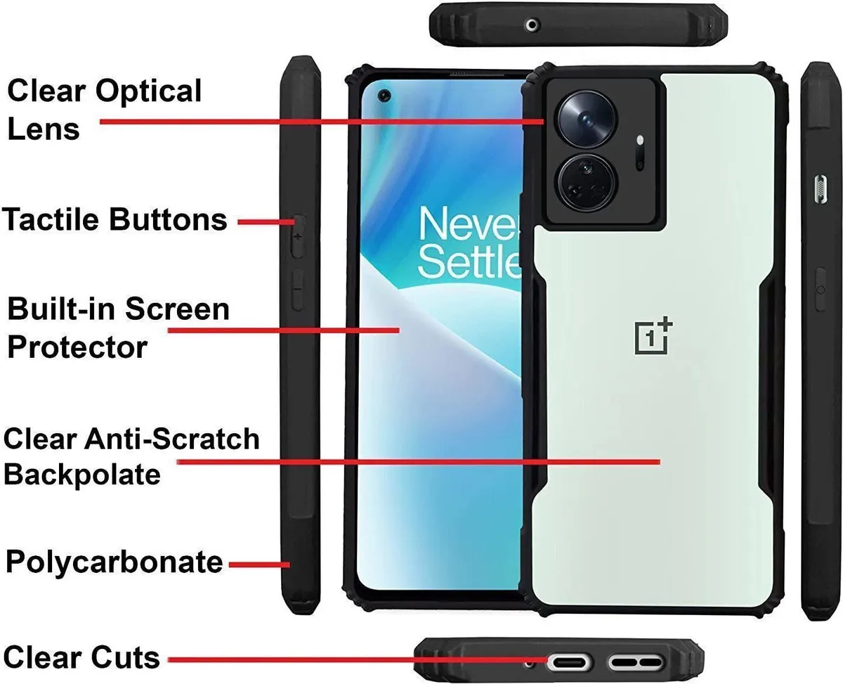 Micvir Back Cover for Infinix Zero 20 (Transparent, Black, Shock Proof, Polycarbonate, Pack of: 1) — image 4 of 5