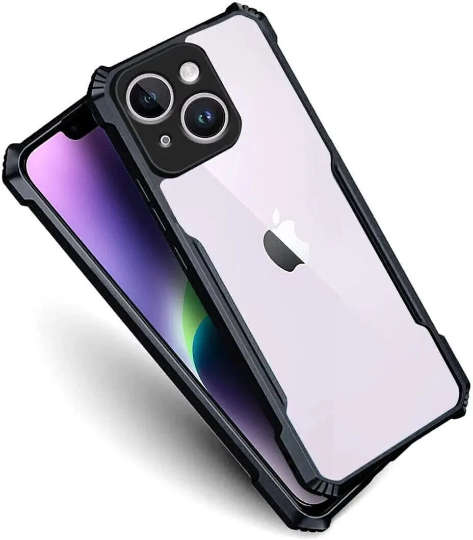 Micvir Back Cover for Apple iPhone 14 (Transparent, Black, Shock Proof, Polycarbonate, Pack of: 1) — image 2 of 5