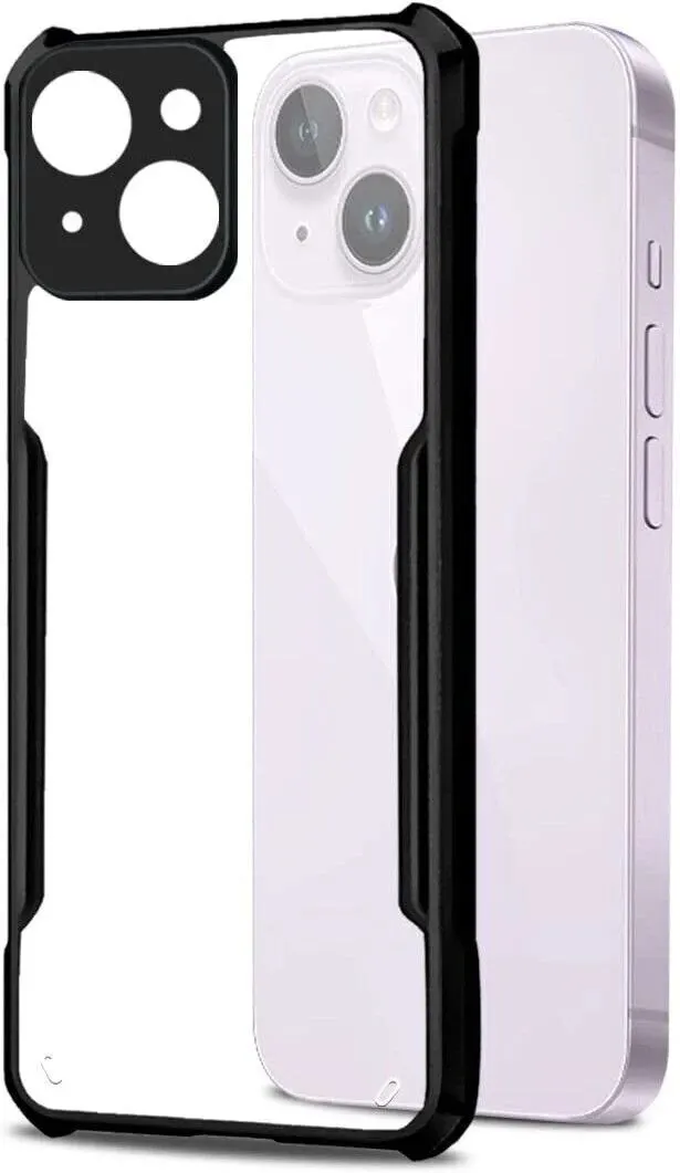 Micvir Back Cover for Apple iPhone 14 (Transparent, Black, Shock Proof, Polycarbonate, Pack of: 1) — image 3 of 5