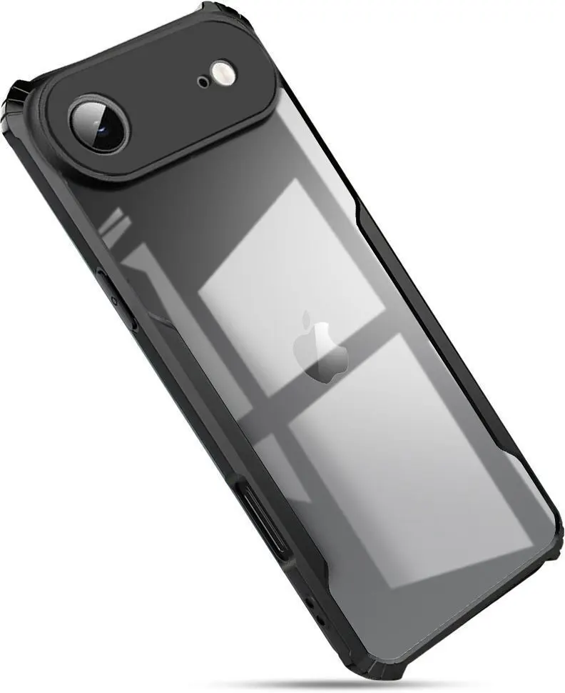 Micvir Back Cover for Apple iPhone 17 Air (Transparent, Black, Shock Proof, Polycarbonate, Pack of: 1)
