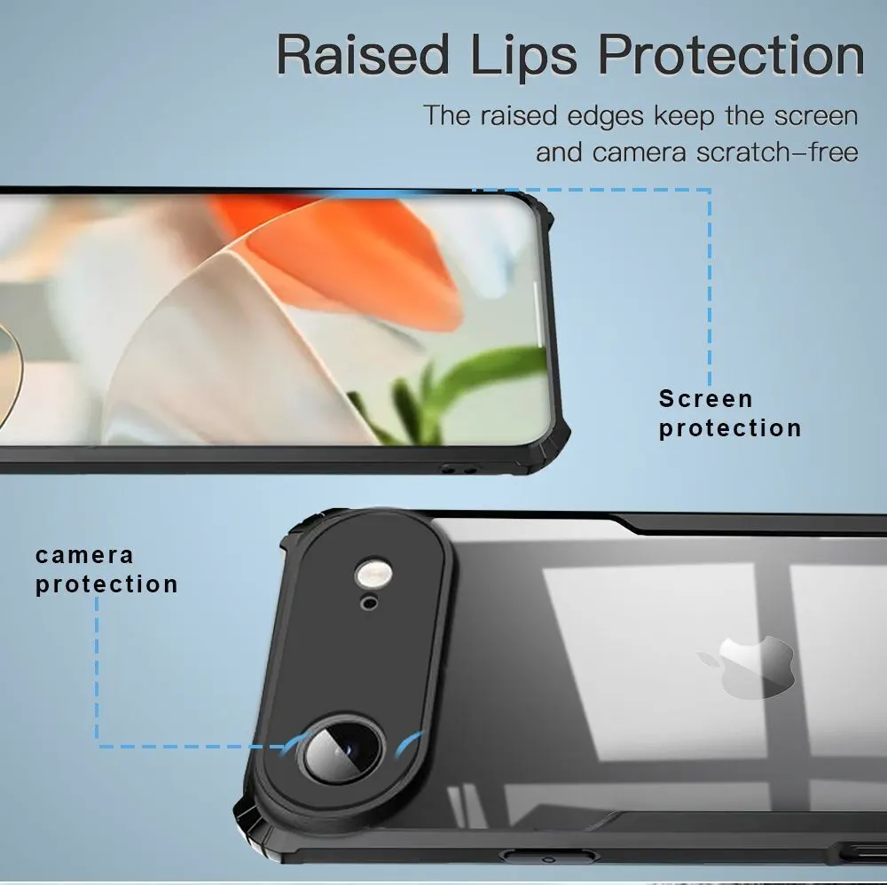 Micvir Back Cover for Apple iPhone 17 Air (Transparent, Black, Shock Proof, Polycarbonate, Pack of: 1) — image 4 of 5