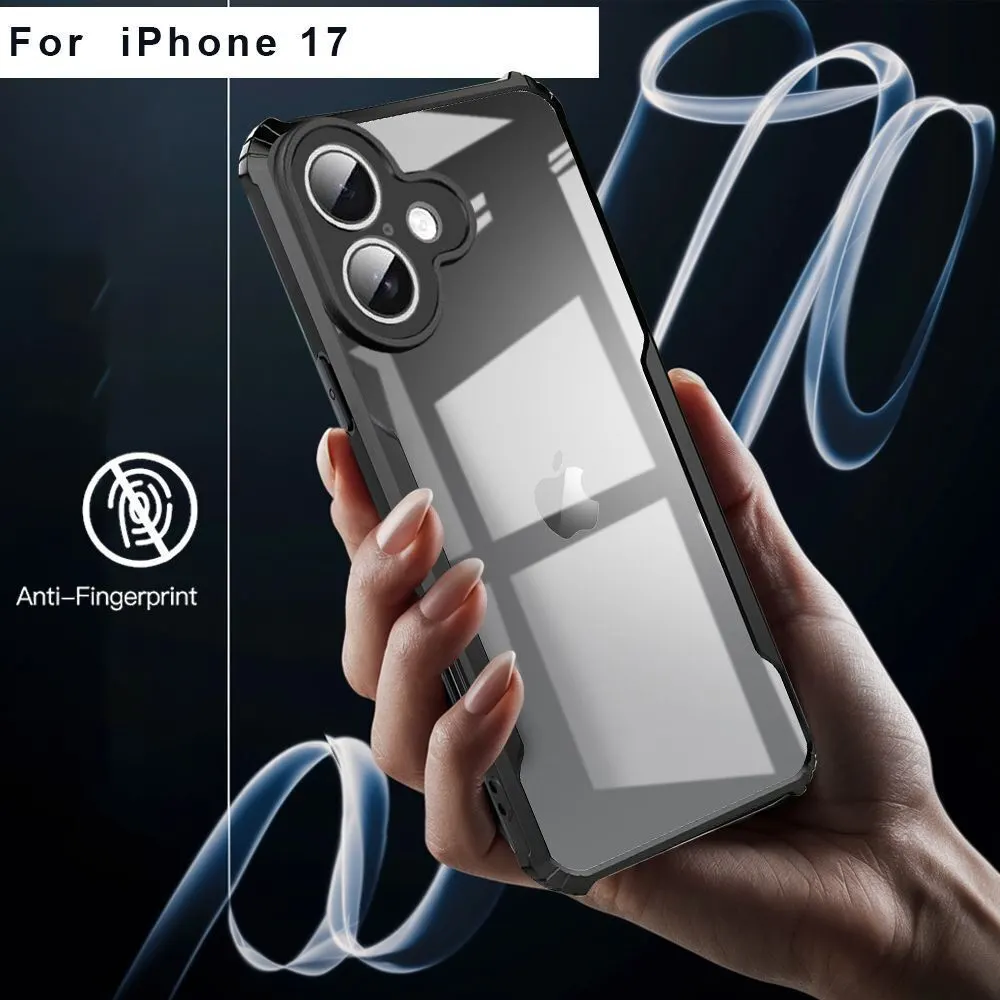 Micvir Back Cover for Apple iPhone 17 (Transparent, Black, Shock Proof, Polycarbonate, Pack of: 1) — image 2 of 5