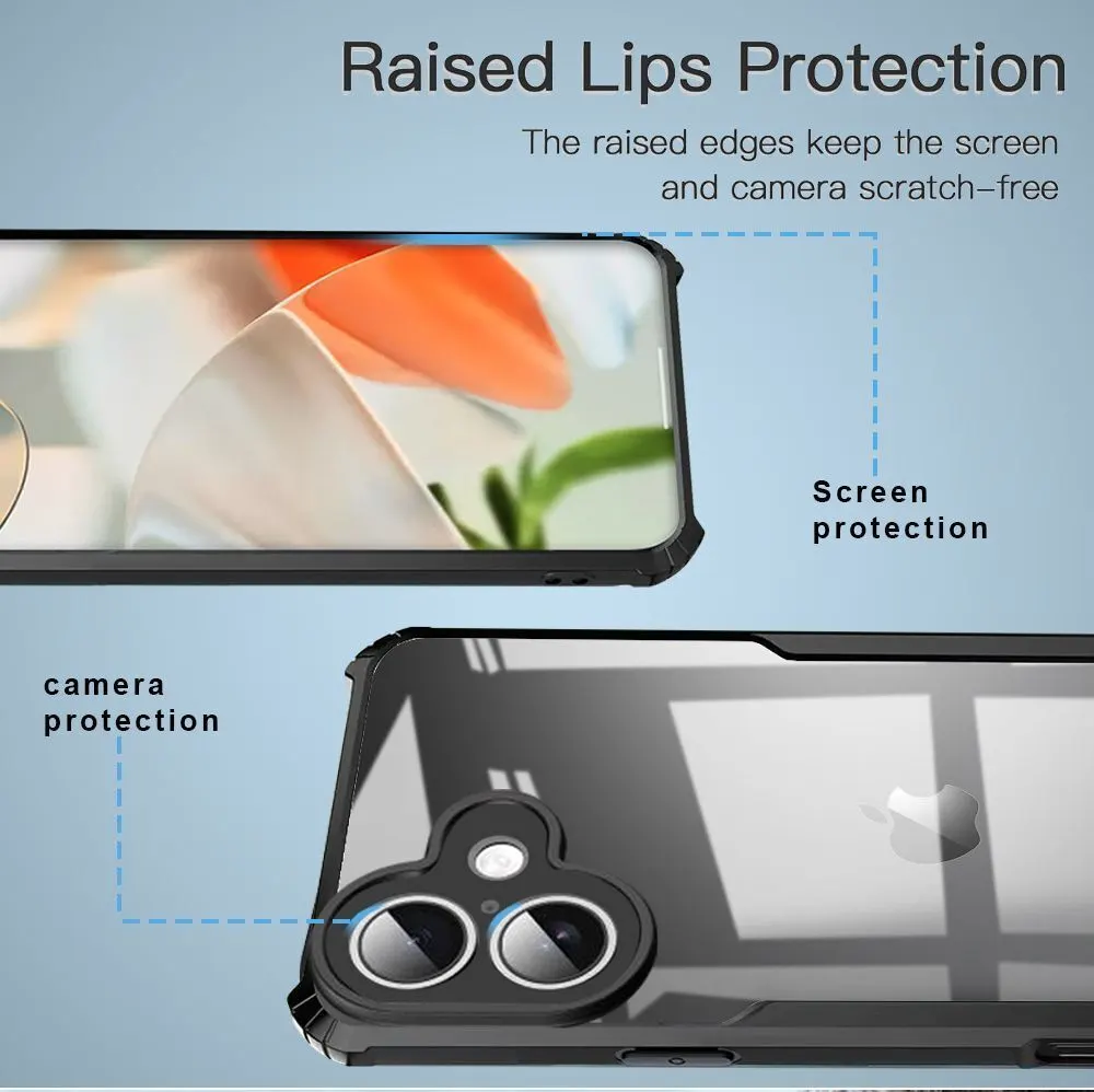 Micvir Back Cover for Apple iPhone 17 (Transparent, Black, Shock Proof, Polycarbonate, Pack of: 1) — image 4 of 5