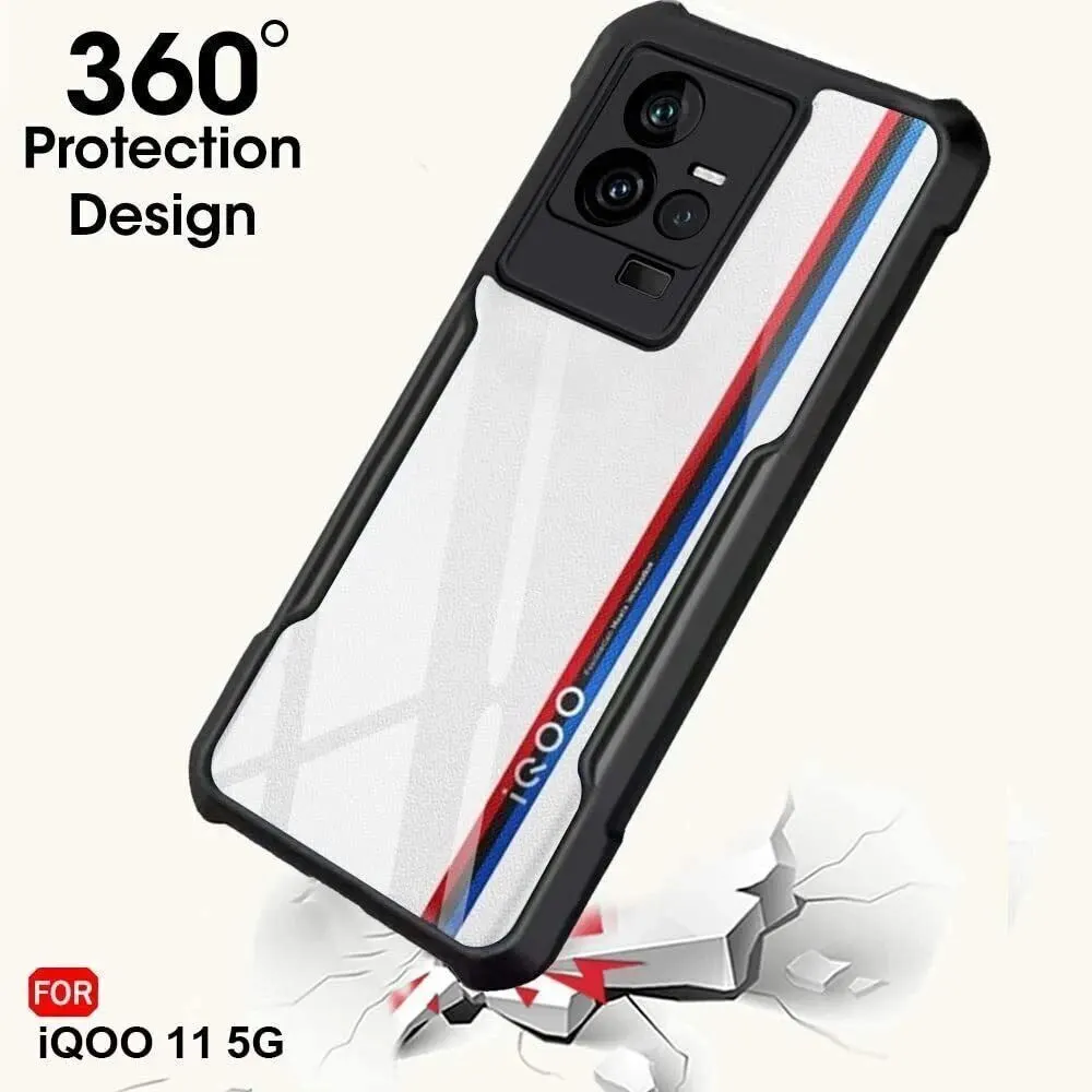 Micvir Back Cover for iQOO 11 5G (Transparent, Black, Shock Proof, Polycarbonate, Pack of: 1) — image 2 of 5