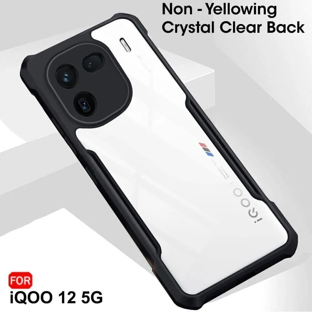 Micvir Back Cover for iQOO 12 5G (Transparent, Black, Shock Proof, Polycarbonate, Pack of: 1) — image 3 of 5