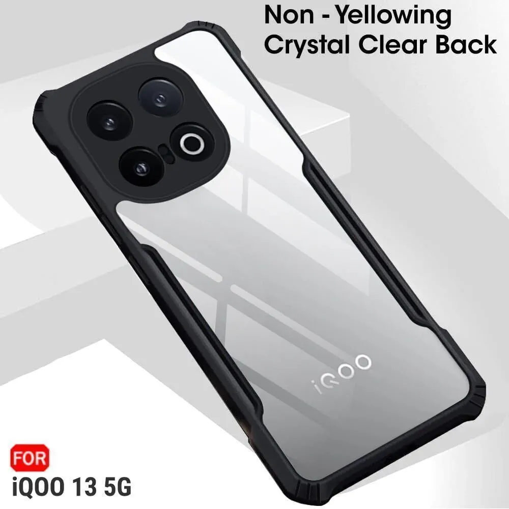 Micvir Back Cover for iQOO 13 5G (Transparent, Black, Shock Proof, Polycarbonate, Pack of: 1) — image 3 of 5