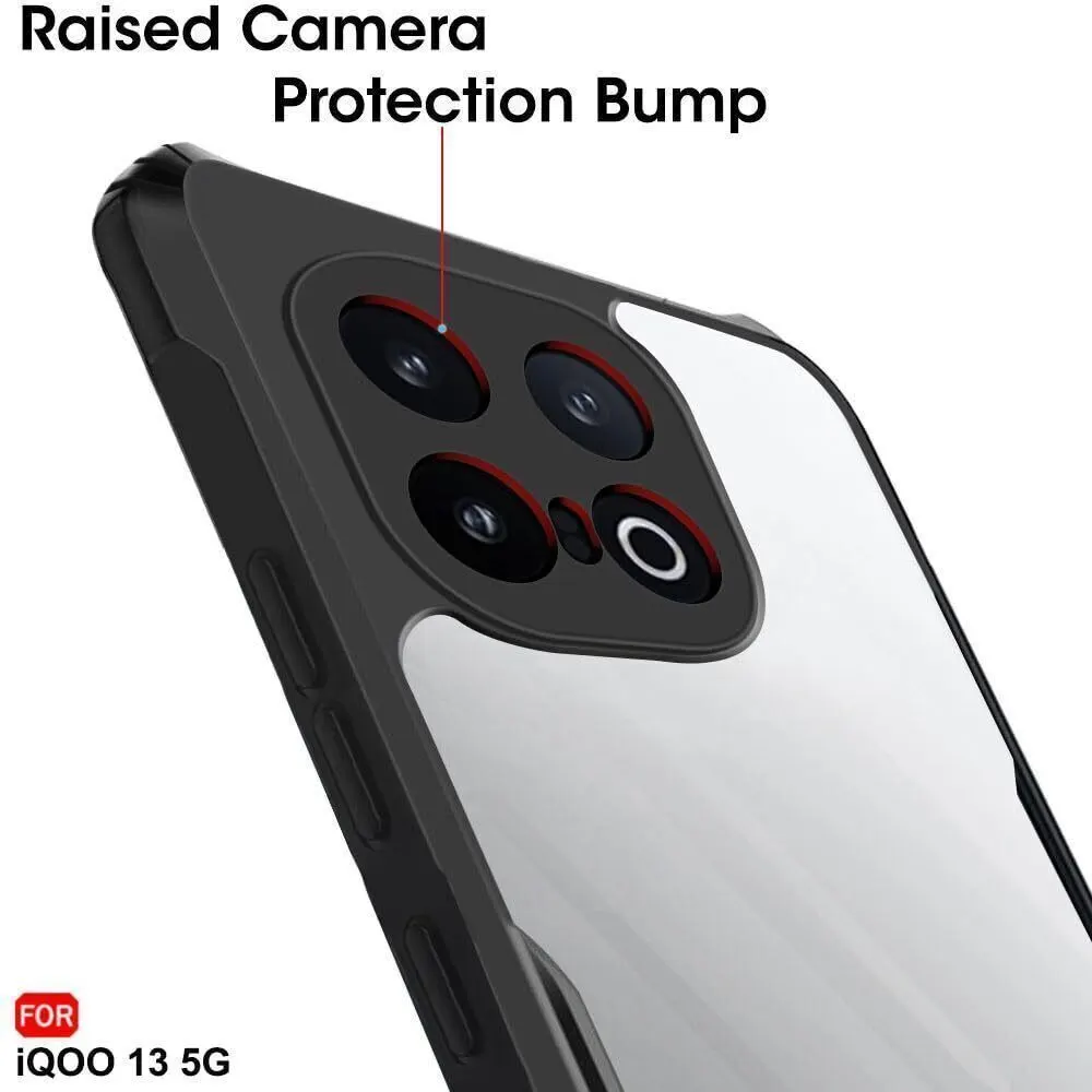 Micvir Back Cover for iQOO 13 5G (Transparent, Black, Shock Proof, Polycarbonate, Pack of: 1) — image 4 of 5