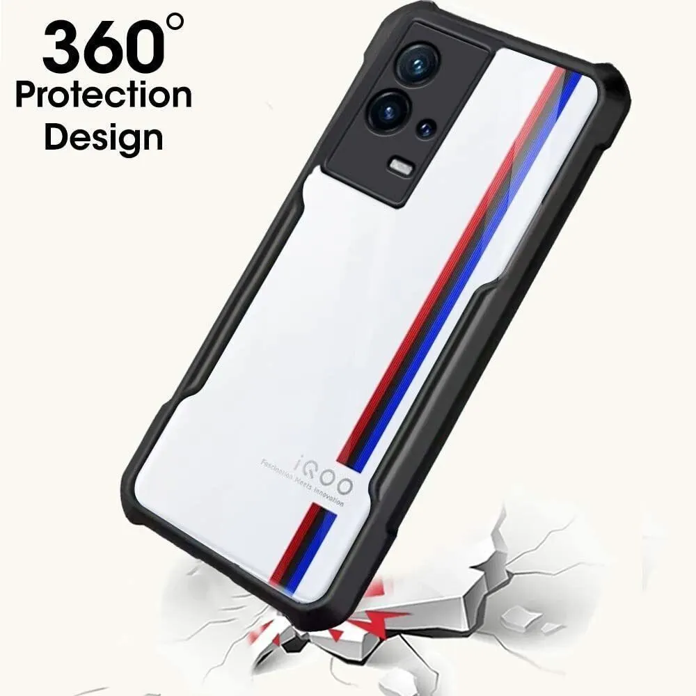 Micvir Back Cover for iQOO 9 5G (Transparent, Black, Shock Proof, Polycarbonate, Pack of: 1) — image 2 of 5