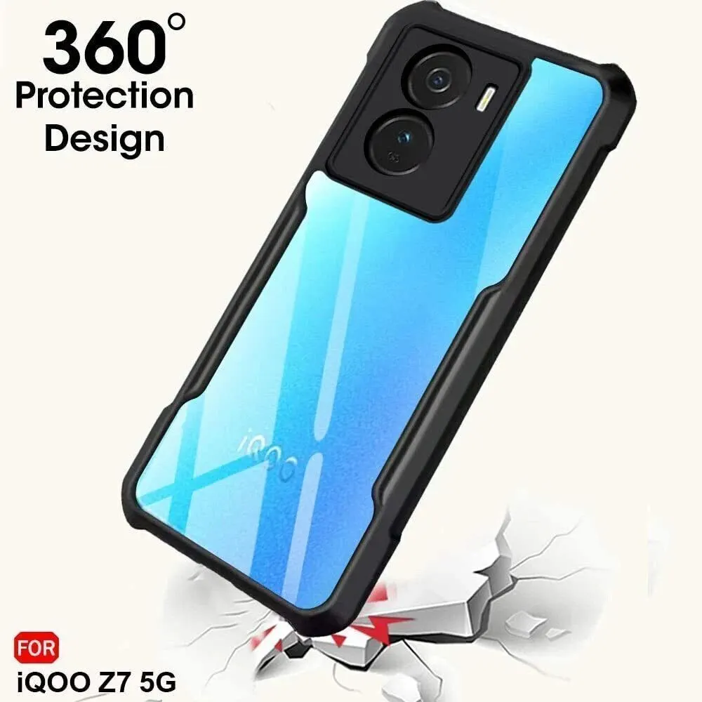 Micvir Back Cover for iQOO Z7 5G (Transparent, Black, Shock Proof, Polycarbonate, Pack of: 1) — image 2 of 5