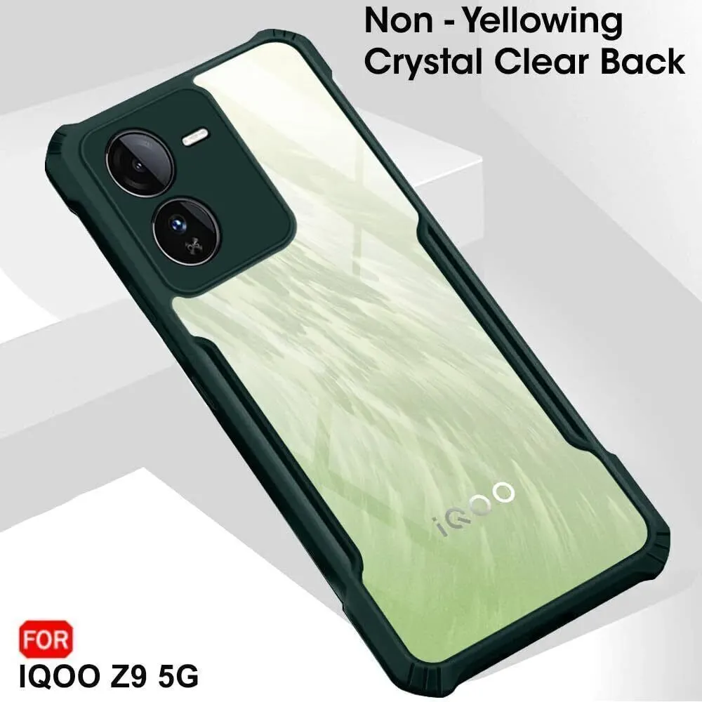 Micvir Back Cover for iQOO Z9 5G (Transparent, Green, Shock Proof, Polycarbonate, Pack of: 1) — image 3 of 5