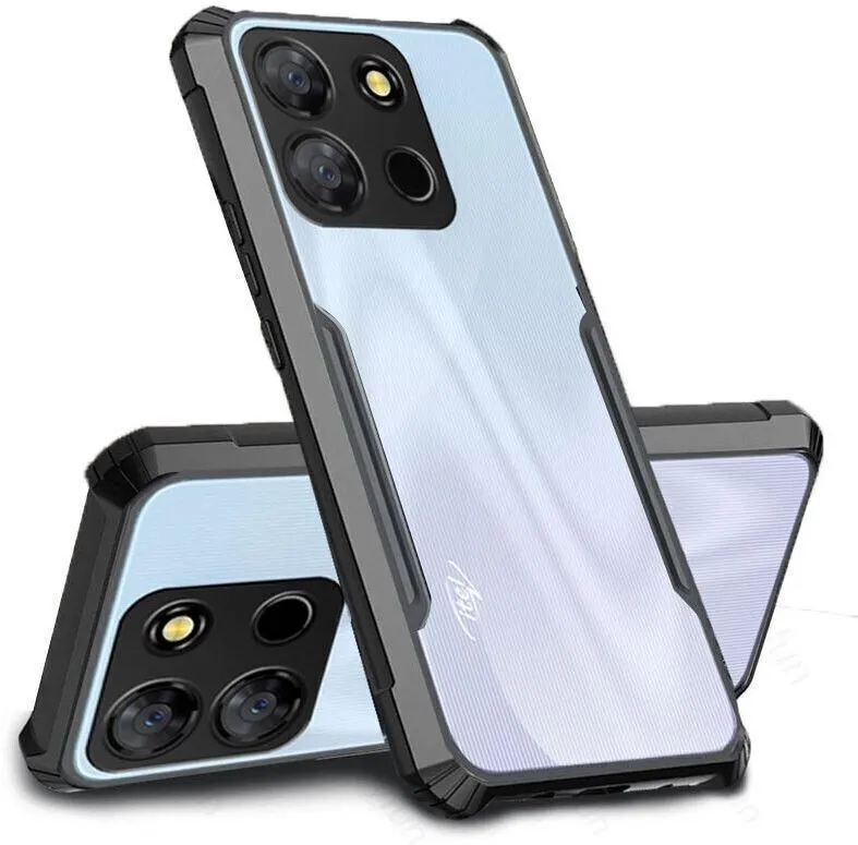 Micvir Back Cover for Itel A60 (Transparent, Black, Shock Proof, Polycarbonate) — image 3 of 5