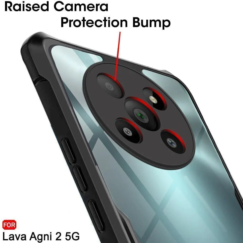 Micvir Back Cover for Lava Agni 2 5G (Transparent, Black, Shock Proof, Polycarbonate, Pack of: 1) — image 4 of 5