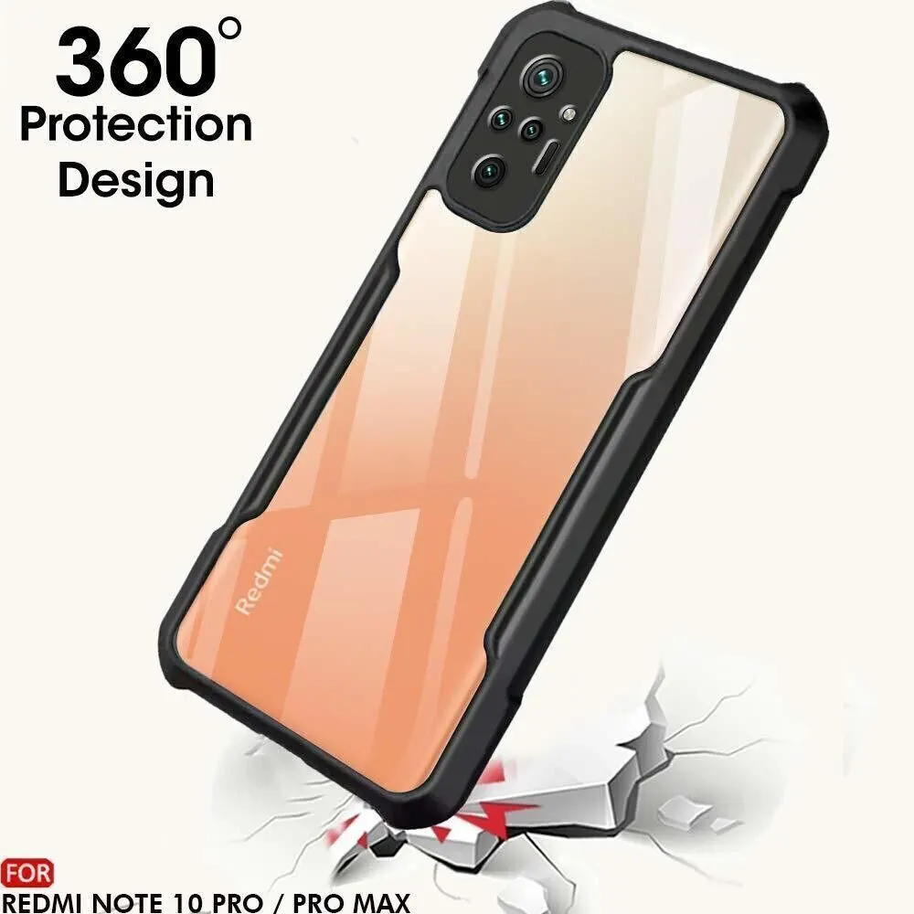 Micvir Back Cover for Mi Redmi Note 10 Pro (Transparent, Black, Shock Proof, Polycarbonate, Pack of: 1) — image 2 of 5