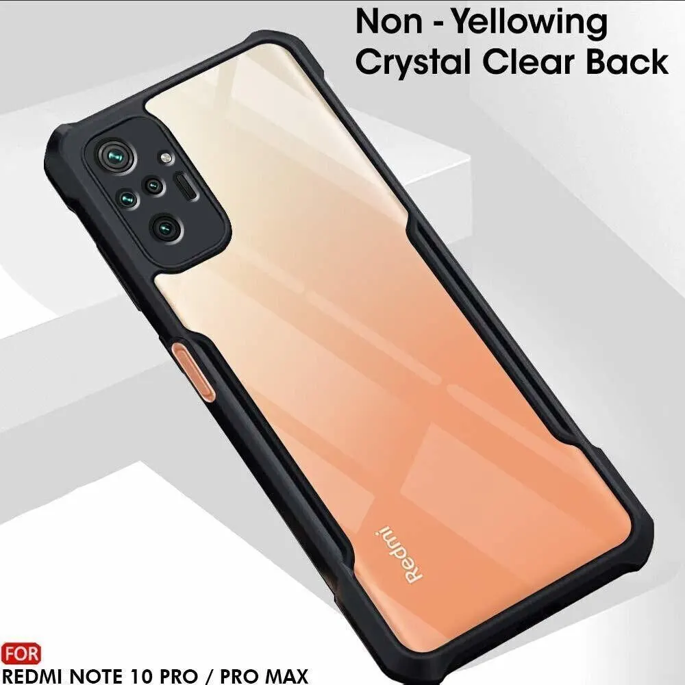 Micvir Back Cover for Mi Redmi Note 10 Pro (Transparent, Black, Shock Proof, Polycarbonate, Pack of: 1) — image 3 of 5