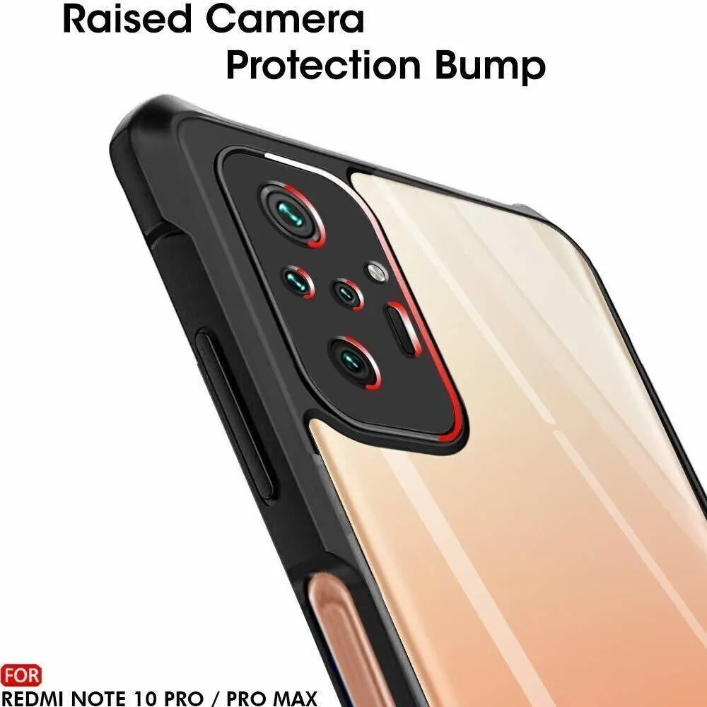 Micvir Back Cover for Mi Redmi Note 10 Pro (Transparent, Black, Shock Proof, Polycarbonate, Pack of: 1) — image 4 of 5